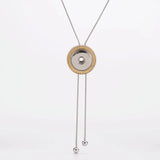 Golden Snake Chain Snap Necklace 70CM Adjustable for 18MM Charm Snap Buttons