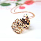 925 Sterling Silver Zircon Sweater Chain Ladies Pendant Necklace