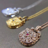 925 Sterling Silver Zircon Sweater Chain Ladies Pendant Necklace