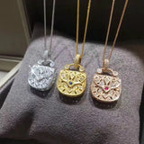 925 Sterling Silver Zircon Sweater Chain Ladies Pendant Necklace