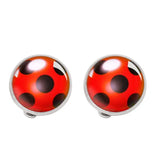 Anime Circle Clip Earrings Ladies Polka Dot Clip On Girls Party Gift