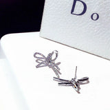 Butterfly Micro Inlaid Rhinestone Earrings for Women