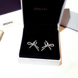 Butterfly Micro Inlaid Rhinestone Earrings for Women