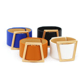 Women's Leather Bracelet 3 Colors Letter Decorative Clasp Bangles