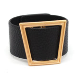Women's Leather Bracelet 3 Colors Letter Decorative Clasp Bangles