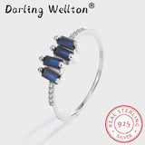 Sapphire Couple Ring Diamond Sterling Silver Anniversary Gift