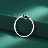Heart Cutout Diamond Couple Ring Women Love Shape