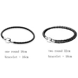S925 Silver Multicolor 12 Colors Children Double-Leather Bracelet DIY Gift