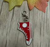 Red Enamel Sports Shoes Charms Pendants for Jewelry 50pcs