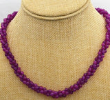 Ruby Bead Necklace 18-Inch Fine Jewelry