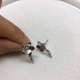 Flower Shape Earrings Mountings Classic Jewelry Parts Fittings