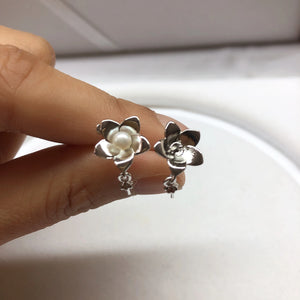 Flower Shape Earrings Mountings Classic Jewelry Parts Fittings