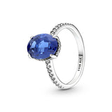 Pansy Angel Wings 925 Silver Rose Zircon Heart Style Women Ring