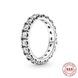 Pansy Angel Wings 925 Silver Rose Zircon Heart Style Women Ring