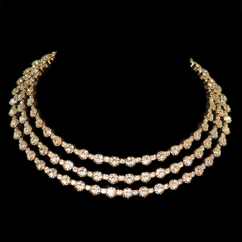 Rhinestone Collar Necklaces for Women Choker