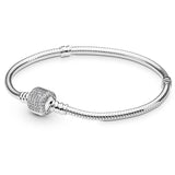 Silver Snake Chain Pendant Bracelet 925 for Women