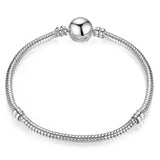 Silver Snake Chain Pendant Bracelet 925 for Women