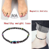 Hematite Stone Weight Loss Anklet Slimming Magnetic Beads Bracelet