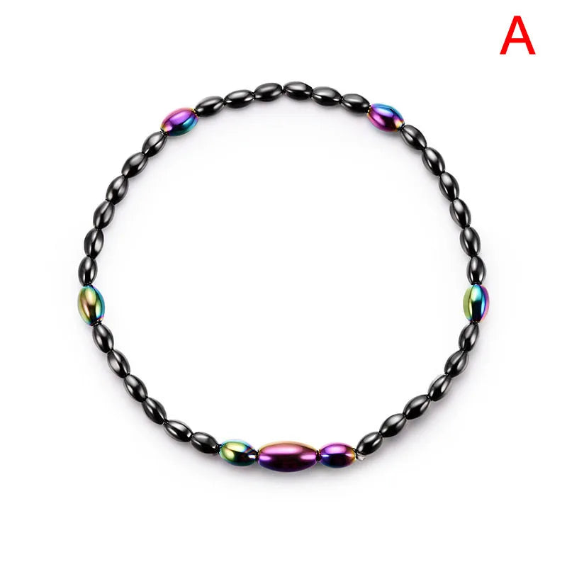 Hematite Stone Weight Loss Anklet Slimming Magnetic Beads Bracelet