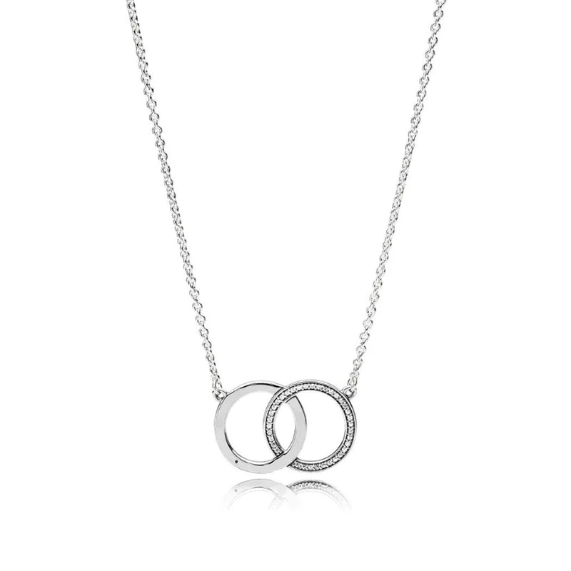 925 Sterling Silver CZ Necklace for Women DIY Chain Jewelry
