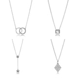 925 Sterling Silver CZ Necklace for Women DIY Chain Jewelry