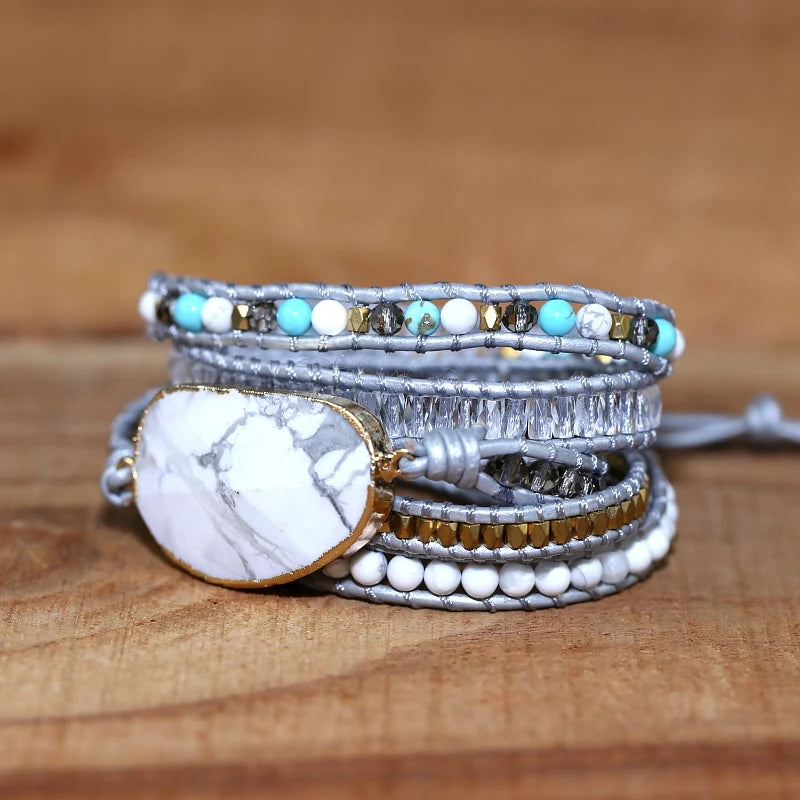Boho Beads Leather Bracelet for Women