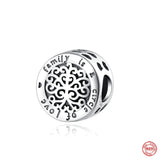 925 Silver Pink Love Pendant Mom Dangle Charm
