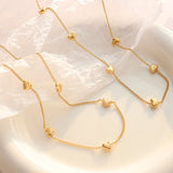 Versatile Peach Heart Necklace Sweet Personality Women's Jewelry