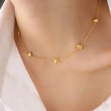 Versatile Peach Heart Necklace Sweet Personality Women's Jewelry