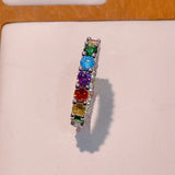 Multicolor Statement Rings for Women Cubic Zircon Finger Rings