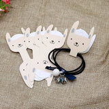 100pcs Rabbit Shape Jewelry Paper Cards 4x11.5cm Bracelet Rubber String Necklace