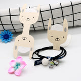 100pcs Rabbit Shape Jewelry Paper Cards 4x11.5cm Bracelet Rubber String Necklace