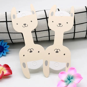 100pcs Rabbit Shape Jewelry Paper Cards 4x11.5cm Bracelet Rubber String Necklace