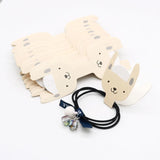 100pcs Rabbit Shape Jewelry Paper Cards 4x11.5cm Bracelet Rubber String Necklace