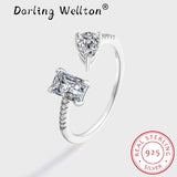 Oval Baguette Diamond Couple Rings Sterling Silver Gift Jewelry