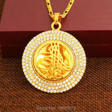 CZ Allah Pendant Necklace Islam Muslim Women Jewelry