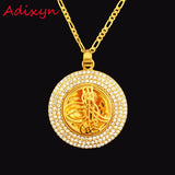 CZ Allah Pendant Necklace Islam Muslim Women Jewelry
