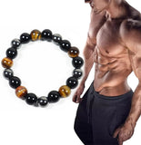 Tiger Eye Hematite Couple Bracelet Health Magnet Jewelry