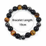Tiger Eye Hematite Couple Bracelet Health Magnet Jewelry