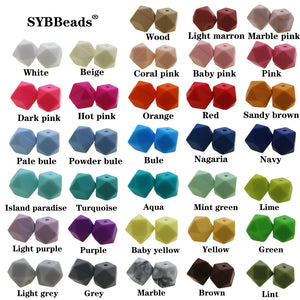 100pcs Mini Geometric Hexagon Silicone Beads - DIY Lot