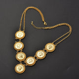 Muslim Allah Necklace Arabic Coin Necklace for Women