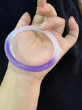 Rare Bicolor Agate Jade Bangle Bracelet Fine Jadeite Jewelry Gift