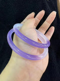 Rare Bicolor Agate Jade Bangle Bracelet Fine Jadeite Jewelry Gift