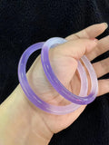 Rare Bicolor Agate Jade Bangle Bracelet Fine Jadeite Jewelry Gift