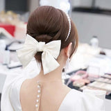 Pearl Hairbands With Bow Hair Clip Bridal Headwear Bands Clip