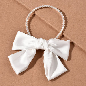 Pearl Hairbands With Bow Hair Clip Bridal Headwear Bands Clip