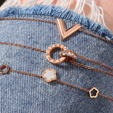 Geometric Multicolor Chain Bracelet for Women