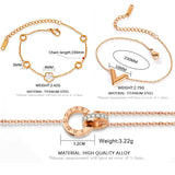 Geometric Multicolor Chain Bracelet for Women
