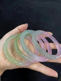Natural Agate Bangle Bracelets Women Handcarved Jade Bangles Jadeite