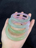 Natural Agate Bangle Bracelets Women Handcarved Jade Bangles Jadeite
